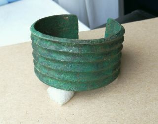 Ancient Greece - Rome Large WIDE Bronze Bracelet Warrior - Legionnaire Very Rare 4