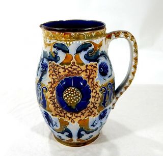 Great Antique Doulton Lambeth Art Pottery Salt Glazed Stoneware Pitcher 2348; 2