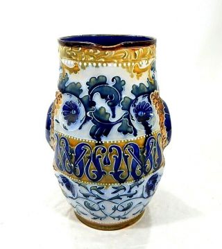 Great Antique Doulton Lambeth Art Pottery Salt Glazed Stoneware Pitcher 2348; 6