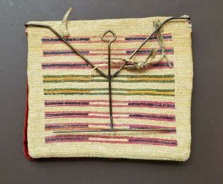 NEZ PERCE CA.  1920 - 1930 ' s CORN HUSK BAG 2 - SIDED DESIGN 3