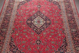 Vintage Traditional Floral Oriental Area Rug Hand - Knotted Wool RED Carpet 10x13 4