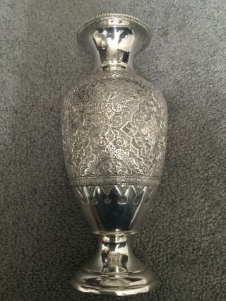 Persian 84 Solid Silver Islamic Engraved Vase 4