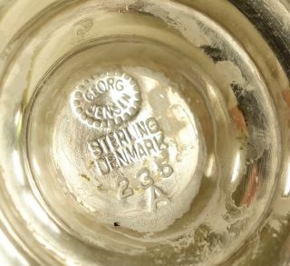Vintage Georg Jensen Sterling salt and pepper shakers 7