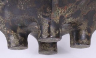 Antique Chinese Ming Dynasty Bronze Ting Censer 10