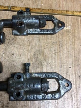 Rare Vintage Pair Myers Barn Door Rollers With Finish Pat Feb 26,  1907 3