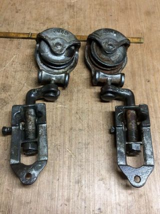 Rare Vintage Pair Myers Barn Door Rollers With Finish Pat Feb 26,  1907 5