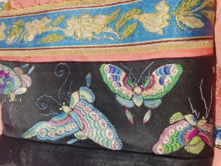 Antique 19 th Chinese silk embroidery robe 10