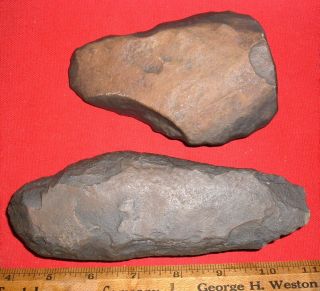 (2) Select Paleolithic Acheulean Early Man Axes,  Prehistoric African Artifacts
