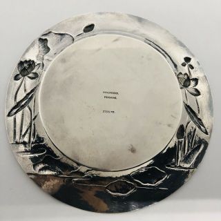 Japanese Arthur & Bond Yokohama Sterling Silver Plate With Pond Pattern 4