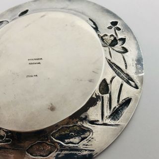 Japanese Arthur & Bond Yokohama Sterling Silver Plate With Pond Pattern 6