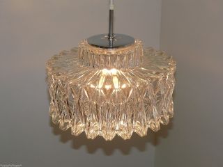 Marvelous GLASHÜTTE LIMBURG pendant lamp,  Chandelier,  heavy,  structured glass 7