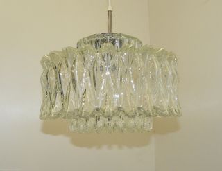 Marvelous GLASHÜTTE LIMBURG pendant lamp,  Chandelier,  heavy,  structured glass 8