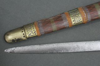 A keris (kris kriss) dagger with an unusual painted scabbard - Probably mid 20th 6