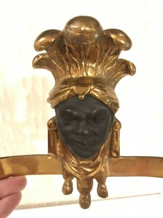 Vintage Regency France Venetian Jansen Bronze Blackamoor Candleholder Sconce
