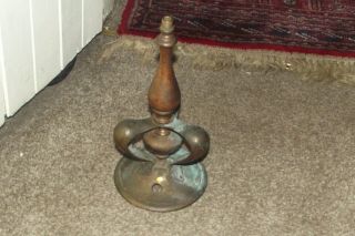 Antique Art Nouveau Arts Craft Brass Table Lamp