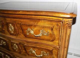 Henredon Villandry 3 drawer Walnut commode chest Louis XV country French style 3