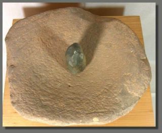 Semi Round Grinding Stone,  22cm/8inches,  Neolithic,  Sahara,  5000 Years