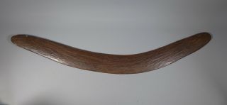 Fine Antique Australian Aboriginal Carved Wooden Boomerang Tribal