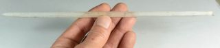 VERY LONG Neolithic Polished Quartz Labret,  26,  7cm,  Sahara 3