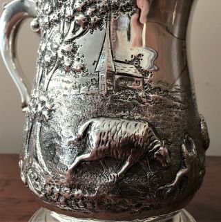 George III Embossed Silver One Pint Tankard,  London 1767,  John Payne (401g) 5