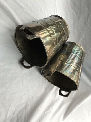 ELKINGTON SILVER PLATE Ice Buckets Wine Champagne Coolers Early 20thC 4