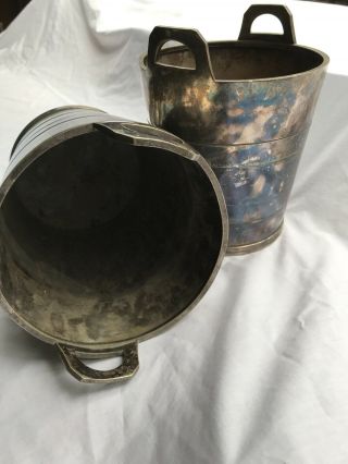 ELKINGTON SILVER PLATE Ice Buckets Wine Champagne Coolers Early 20thC 5