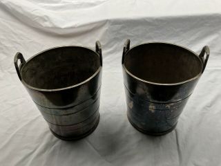 ELKINGTON SILVER PLATE Ice Buckets Wine Champagne Coolers Early 20thC 9