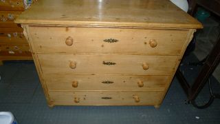 Antique English Pine Chest of Drawers Storage Dresser 2