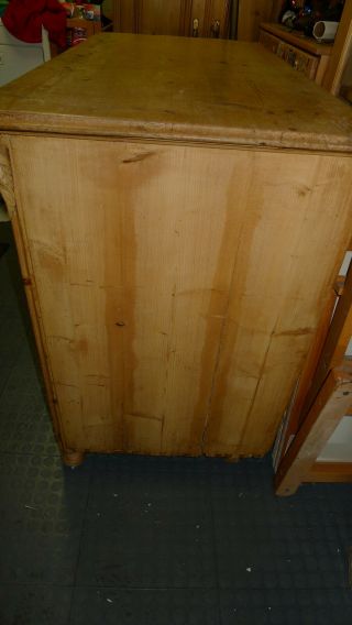 Antique English Pine Chest of Drawers Storage Dresser 4
