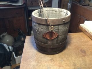 Vintage Dutch Boy National Lead Wood Paint Bucket With Wire Bail Handle