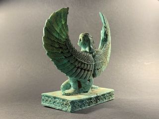 VERY RARE ANCIENT EGYPTIAN FAIENCE WINGED GODDESS ISIS STATUE CIRCA 770 - 332 BCE 5