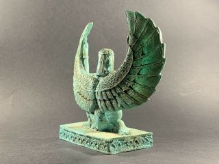 VERY RARE ANCIENT EGYPTIAN FAIENCE WINGED GODDESS ISIS STATUE CIRCA 770 - 332 BCE 6
