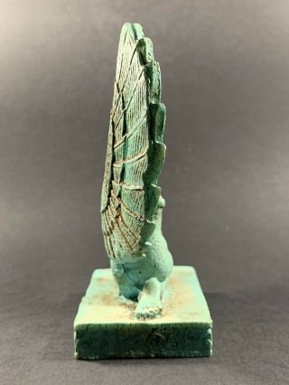 VERY RARE ANCIENT EGYPTIAN FAIENCE WINGED GODDESS ISIS STATUE CIRCA 770 - 332 BCE 8