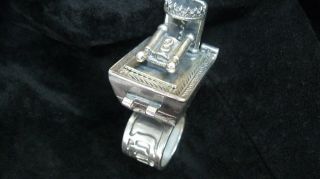 Antique 84 Solid Sterling Silver Jewish Wedding Ring Italy Besamim Box 5