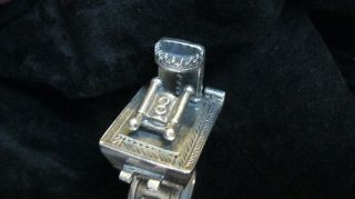 Antique 84 Solid Sterling Silver Jewish Wedding Ring Italy Besamim Box 6