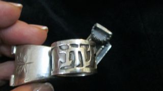 Antique 84 Solid Sterling Silver Jewish Wedding Ring Italy Besamim Box 8