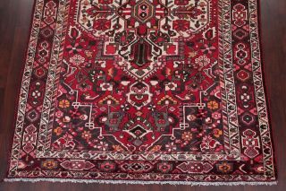 6x10 Geometric Bakhtiari Persian Oriental Area Rug Vintage Hand - Knotted Wool RED 6