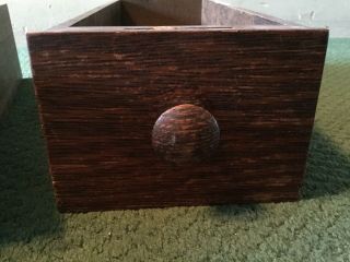 4 VINTAGE WOOD SEWING MACHINE DRAWER FROM DOMESTIC TREADLE 13” X 5 1/4” X 3 1/2” 9