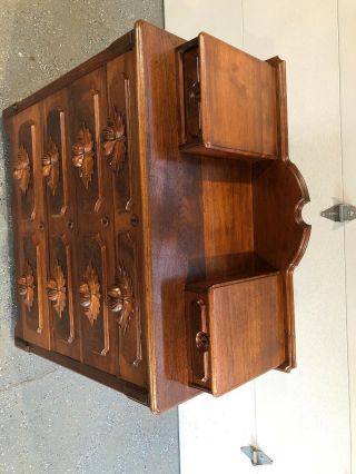 Antique Walnut 4 Drawer Dresser With Handkerchief Boxes 2