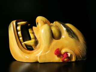 Japanese Handmade SHISHIGUCHI mask noh kyougen kagura demon mask bugaku 7