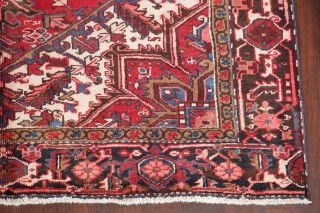 Vintage 6x9 Geometric Heriz Serapi Persian Area Rug Oriental Hand - Knotted Wool 5