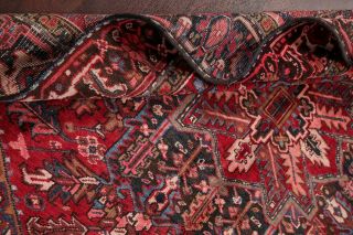 Vintage 6x9 Geometric Heriz Serapi Persian Area Rug Oriental Hand - Knotted Wool 7