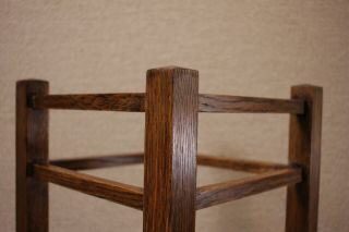 Arts and Craft Oak Umbrella/Cane Stand 9