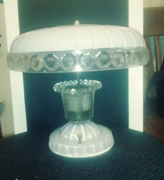 2 lights pair Vintage antique Art Deco Glass Ceiling Lamp Fixture Chandelier set 3