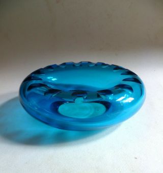 Marc Newson Designer Blue Glass Urchin Ashtray.  1995 Signed