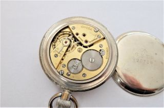 1940 ' S OMEGA MILITARY 15 JEWELLED SWISS LEVER POCKET WATCH IN ORDER 8
