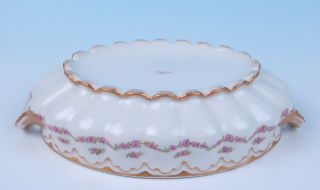 Haviland Limoges Drop Pink Rose Swags Double Gold OVAL COVERED TUREEN Porcelain 6