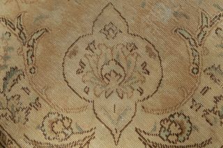 Muted Antique Oriental Floral Area Rug Wool Hand - Knotted Traditional 9x13 Carpet 6