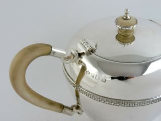 Art Deco 4 - piece SILVER TEA & COFFEE SERVICE,  Birmingham 1962 teapot set 1625g 6