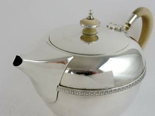 Art Deco 4 - piece SILVER TEA & COFFEE SERVICE,  Birmingham 1962 teapot set 1625g 7